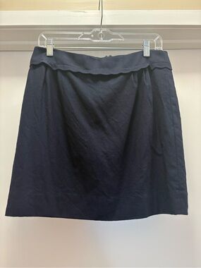 J. Crew Navy Blue Felt Mini Skirt